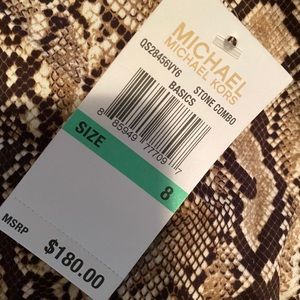 Michael Kors snake print knee length dress size 8